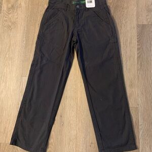 John Deere Boy's Size 8 Charcoal Gray Carpenter Pants With Adjustable Waist
